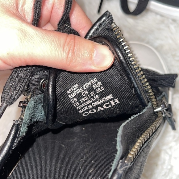 Coach Black Sneakers with Zipper Detail - Picture 7 of 8